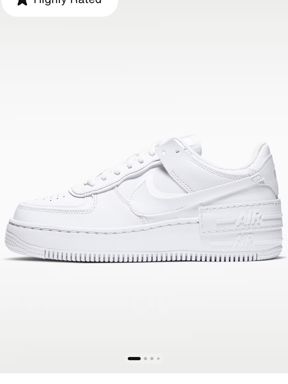 Nike shadow White Low-Top Air Sneakers